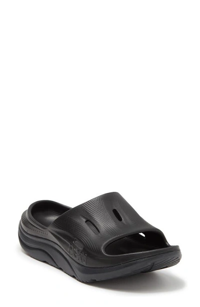 Shop Hoka Kids' Ora Recovery Slide In Black