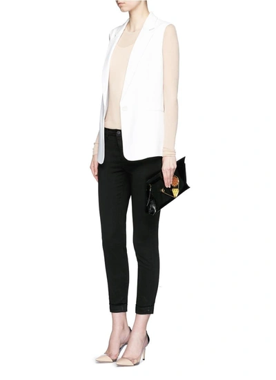 Shop J Brand 'anja' Luxe Sateen Cropped Pants