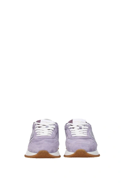 Shop Philippe Model Sneakers Tropez 2.1 Ortholite Suede Violet Lilac