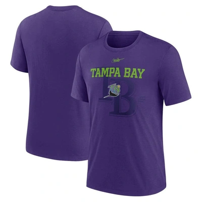 Shop Nike Purple Tampa Bay Rays Rewind Retro Tri-blend T-shirt