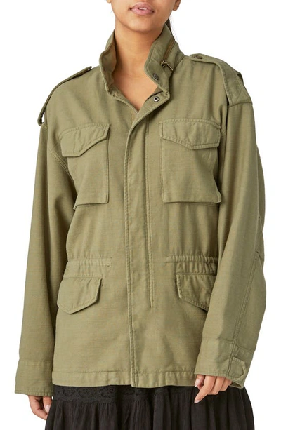 Shop Lucky Brand Four Pocket Military Jacket In Olive