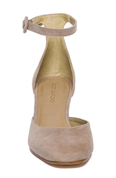 Shop Bernardo Footwear Remy Block Heel Pump In Beige