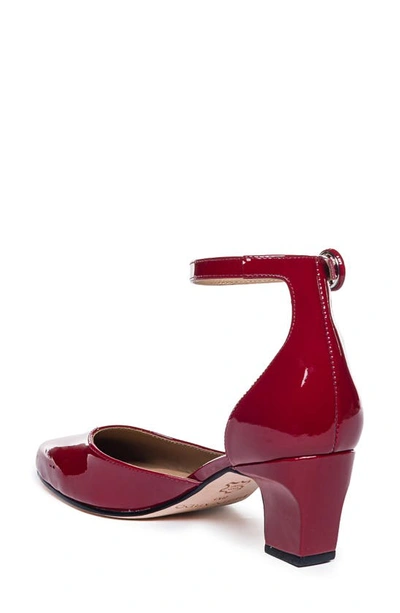 Shop Bernardo Footwear Remy Block Heel Pump In Dark Red