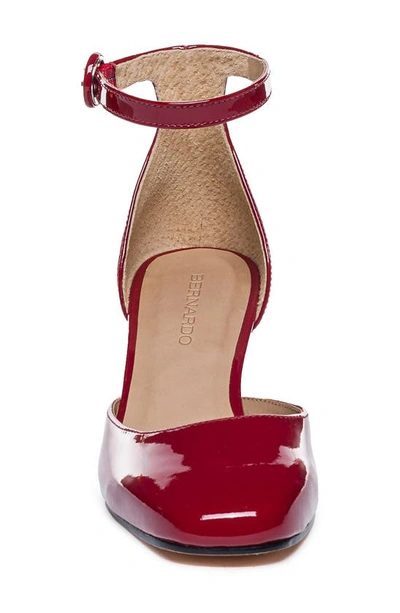 Shop Bernardo Footwear Remy Block Heel Pump In Dark Red