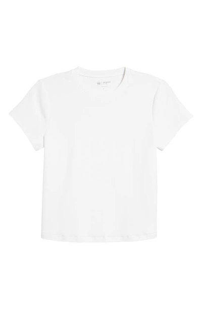 Shop Ag Sadie Crop Rib T-shirt In Ex-white