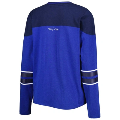 Shop Tommy Hilfiger Blue St. Louis Blues Abigail V-neck Long Sleeve T-shirt