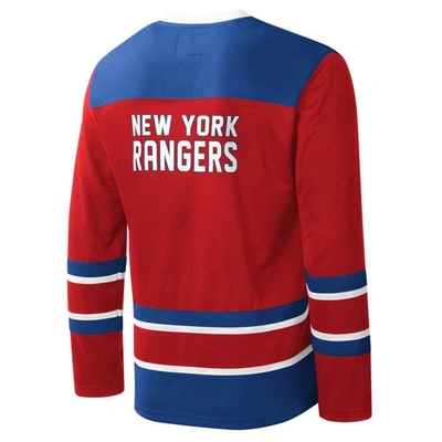 NVL: ReWork Embroidered Logo New York Rangers Starter Jersey (M