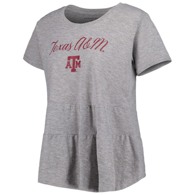Shop Boxercraft Gray Texas A&m Aggies Willow Ruffle-bottom T-shirt