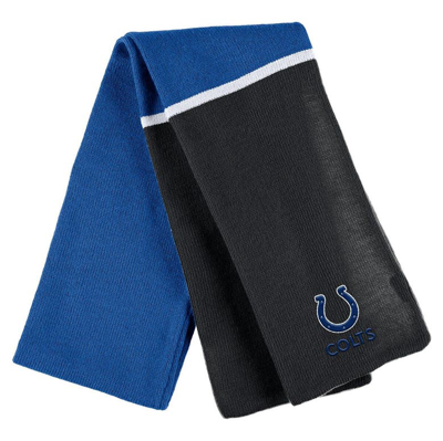 Shop Wear By Erin Andrews Royal Indianapolis Colts Colorblock Cuffed Knit Hat With Pom And Scarf Set