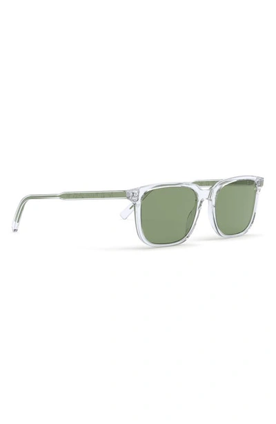 Shop Dior In S1i 53mm Square Sunglasses In Crystal / Green