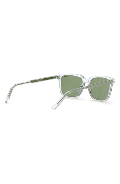 Shop Dior In S1i 53mm Square Sunglasses In Crystal / Green