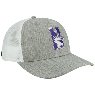 Shop Legacy Athletic Heather Gray/white Northwestern Wildcats The Champ Trucker Snapback Hat