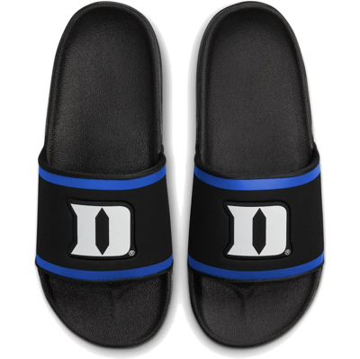 Shop Nike Duke Blue Devils Off-court Wordmark Slide Sandals In Black