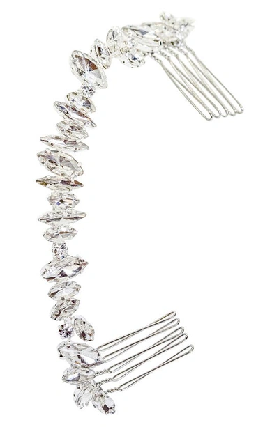 Shop Brides And Hairpins Harlow Crystal Crown Comb In Classic Silver