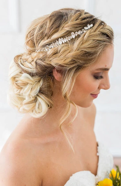 Brides And Hairpins Harlow Crystal Crown Comb In Classic Silver