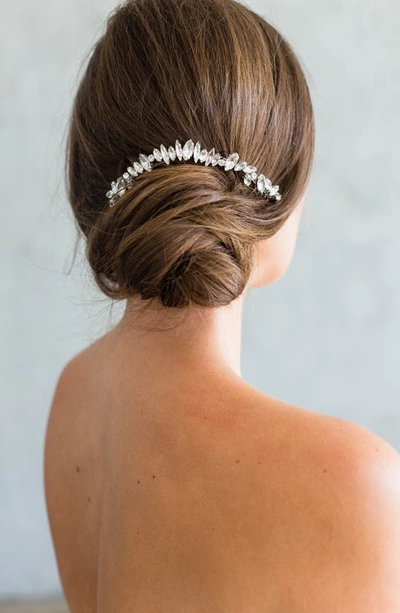 Shop Brides And Hairpins Harlow Crystal Crown Comb In Classic Silver