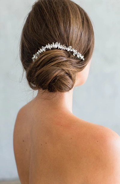 Brides And Hairpins Harlow Crystal Crown Comb In Classic Silver