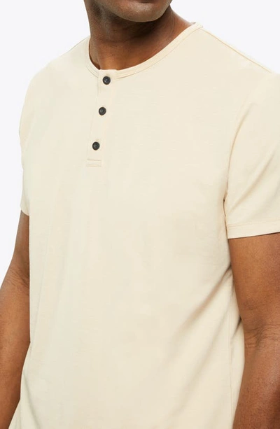 Shop Cuts Trim Fit Short Sleeve Henley In Sandstone