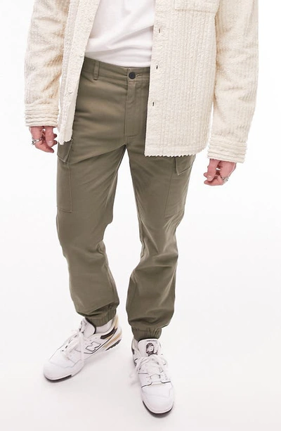 Shop Topman Skinny Cargo Joggers In Khaki