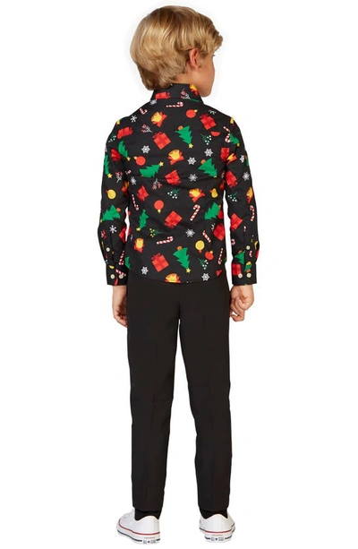 Shop Opposuits Christmas Icons Shirt In Black