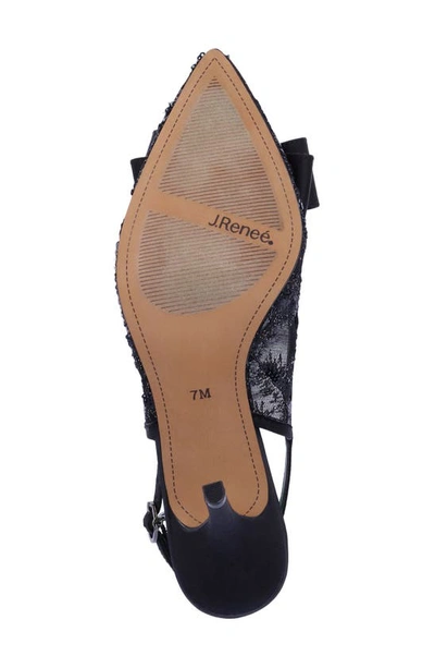 J. Reneé Delori Slingback Pointed Toe Pump In Black