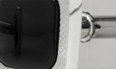 Shop Cufflinks, Inc Set Of 4 Onyx Cushion Stainless Steel Studs In Black