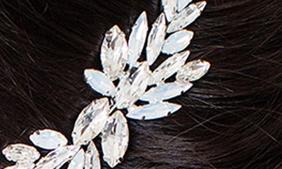 Brides And Hairpins Brides & Hairpins Monet Opal & Swarovski Crystal Clip In Silver