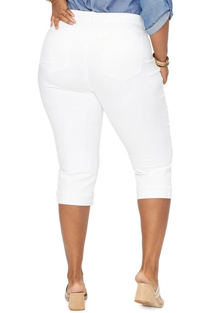 Nydj Marilyn Cool Embrace® Cuff Crop Straight Leg Jeans In Optic White