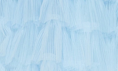 Shop Mac Duggal Feather Tulle Strapless Minidress In Powder Blue