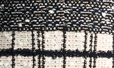 Shop St John Plaid Sleeveless Tweed Knit Sheath Dress In Ecru/ Black Multi
