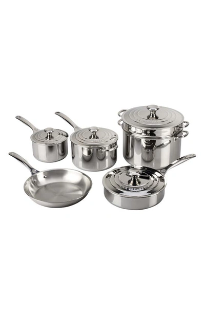 Shop Le Creuset Stainless Steel Cookware 10-piece Set