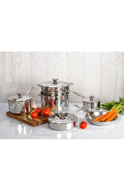 Le Creuset 10-piece Stainless Steel Cookware Set In Stainless Steel