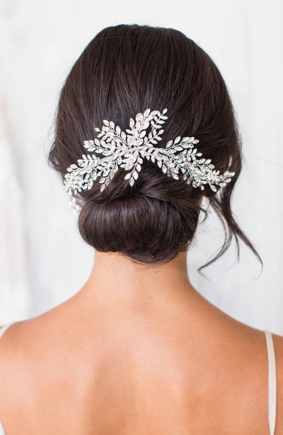Brides And Hairpins Serena Crystal Hair Comb In Classic Silver