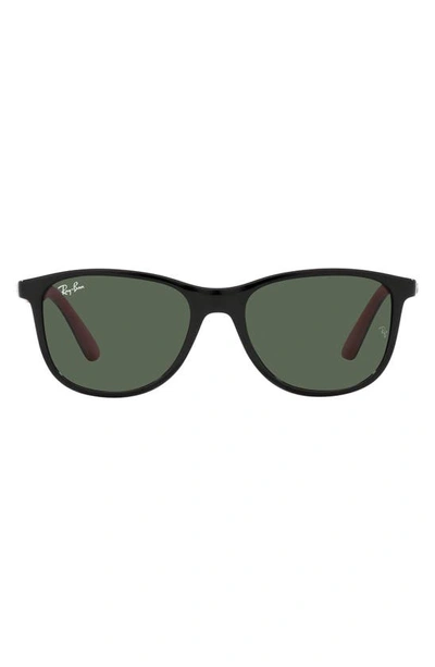 Shop Ray Ban Ray-ban 49mm Square Sunglasses In Dark Green