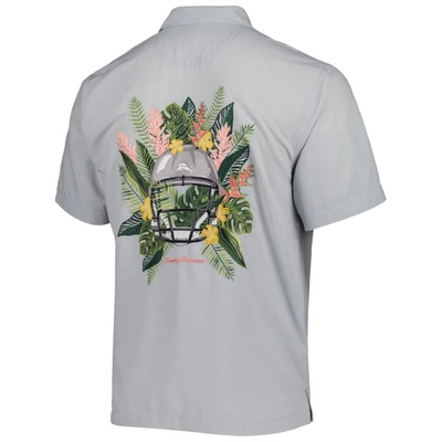 Shop Tommy Bahama Gray New Orleans Saints Coconut Point Frondly Fan Camp Islandzone Button-up Shirt