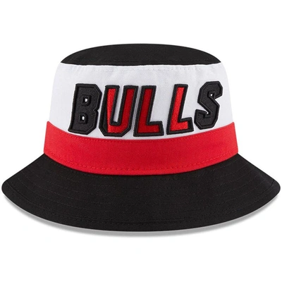 Shop New Era White/black Chicago Bulls Back Half Bucket Hat