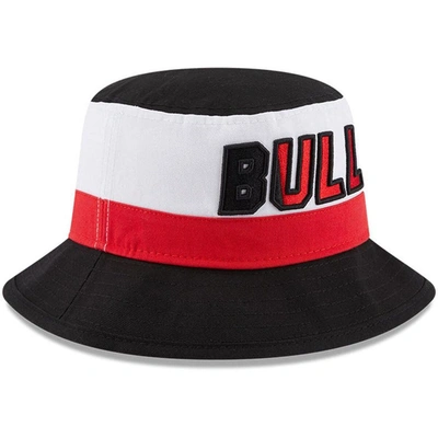Shop New Era White/black Chicago Bulls Back Half Bucket Hat