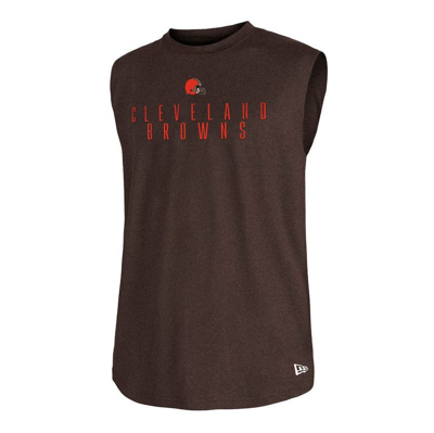 Shop New Era Brown Cleveland Browns Team Muscle Tank Top
