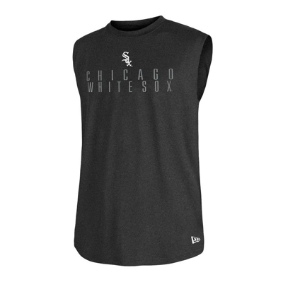 Shop New Era Heather Black Chicago White Sox Team Muscle Tank Top