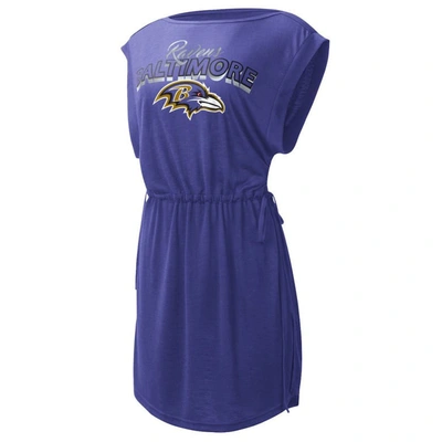 G-III 4HER BY CARL BANKS G-III 4HER BY CARL BANKS PURPLE BALTIMORE RAVENS G.O.A.T. SWIMSUIT COVER-UP 