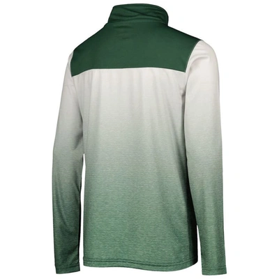 Shop Colosseum Youth  White/green Michigan State Spartans Max Quarter-zip Jacket