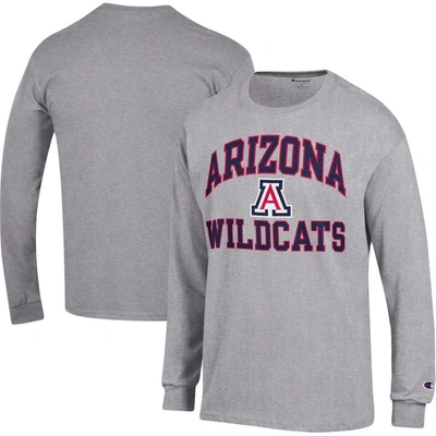 Shop Champion Heather Gray Arizona Wildcats High Motor Long Sleeve T-shirt