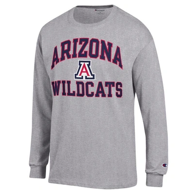 Shop Champion Heather Gray Arizona Wildcats High Motor Long Sleeve T-shirt