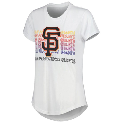 Shop Concepts Sport Charcoal/white San Francisco Giants Sonata T-shirt & Leggings Sleep Set