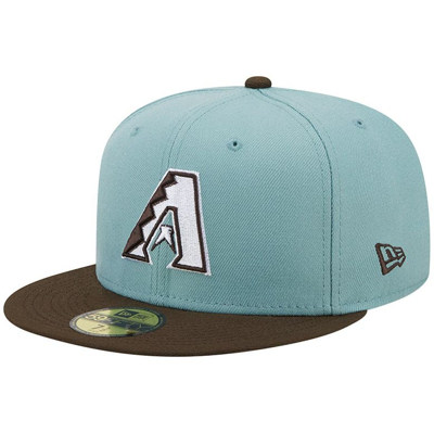 Shop New Era Light Blue/brown Arizona Diamondbacks  2001 World Series Beach Kiss 59fifty Fitted Hat