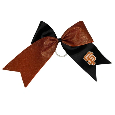 Shop Usa Licensed Bows San Francisco Giants Jumbo Glitter Bow With Ponytail Holder In Orange
