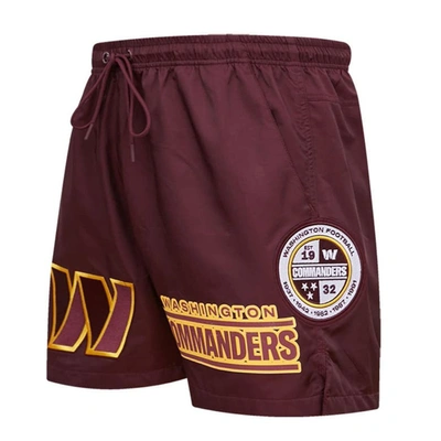 Shop Pro Standard Burgundy Washington Commanders Woven Shorts