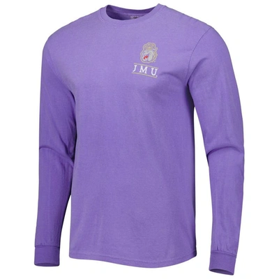 Shop Image One Purple James Madison Dukes Circle Campus Scene Long Sleeve T-shirt