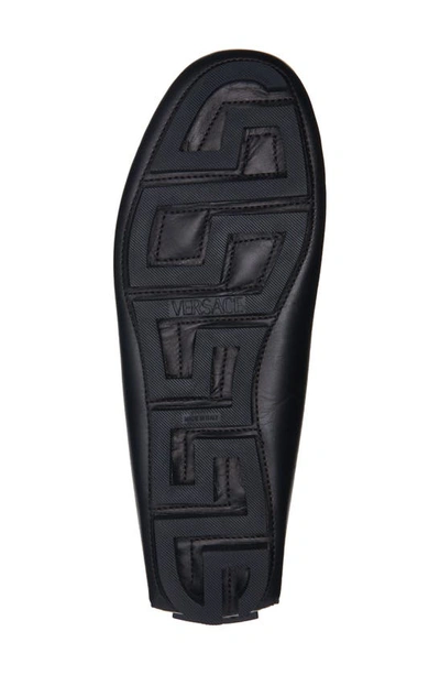 Versace Medusa Head Driving Shoe In Black  Gold
