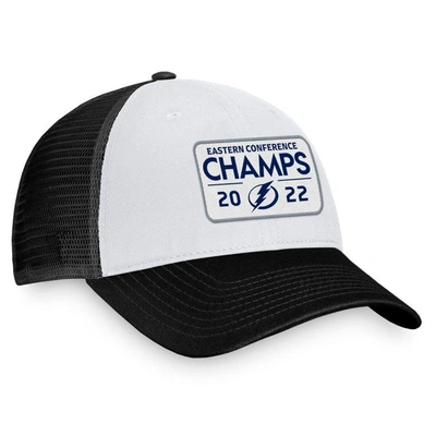 Shop Fanatics Branded Black Tampa Bay Lightning 2022 Eastern Conference Champions Locker Room Trucker Adj
